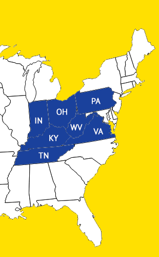 Precision Pump and Valve Service Territory